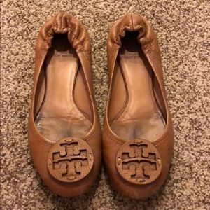 Tan Tory Burch Flats